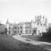 Balmoral Castle.
General view from South West with drive leading up to entrance.