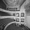 View of stalls and stage and Proscenium arch from upper box.Theatre Royal, Newcastle on Tyne, England.