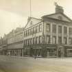 General view of W side of street and Nos 9 and 10 Hunter Square, Edinburgh, with Goodsons and Peter Allan.