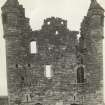 Historic photograph showing view of ruinous castle.