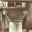 Historic photographic view showing detail of column capital 'St Andrew'.