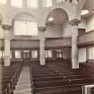 Historic photographic view of preaching hall.