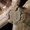 Strathmore Aisle, St Fergus's Church, Glamis, detail of carved ceiling boss
