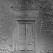 Detail of doorway, Woolmet House, shoing carved stone.