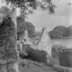 Currie, Old Change House
View of roofless cottage from North West.	