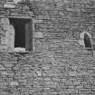 Detail of masonry in W wall of tower.