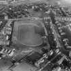 St Mirren Football Stadium, Love Street, Paisley.  Oblique aerial photograph taken facing east.