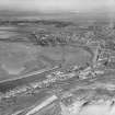 Irvine, general view, showing Irvine Harbour and Church Street shipyard.  Oblique aerial photograph taken facing north-east. 