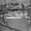 Dillichip Printworks, Bonhill, Vale of Leven.  Oblique aerial photograph taken facing north.