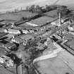 Claverhouse Bleachworks, Claverhouse Road, Dundee.  Oblique aerial photograph taken facing north. 