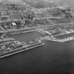 Dundee, general view, showing Camperdown Dock and King George V Wharf.  Oblique aerial photograph taken facing north. 