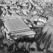 Gairie Works, Bellies Brae, Kirriemuir.  Oblique aerial photograph taken facing north.