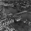 Perth, general view, showing Queen's Bridge, St Matthew's Church and Greyfriars Burial Ground.  Oblique aerial photograph taken facing north-east.