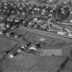 Bridge of Allan, general view, showing Pullar Memorial Park.  Oblique aerial photograph taken facing north.
