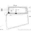 Measured survey of unroofed building on area A outwith the current Naast township from pre-improvement period (pre-1844)