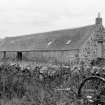 General view of north gable and north east elevation, Coroghon Barn, Canna.