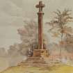 Drawing showing general view of Ormiston Market Cross.
