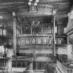Interior. View of Crawfurd Loft.
Titled: 'Craufurd Loft, Barony Church Kilbirnie'.
Copy on glass