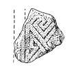 Drawing of cross-slab fragment, Burghead no 9,