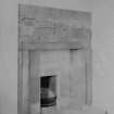 Interior.View of fireplace.