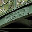 Detail of manufacturer's name plate (Blaikie Brothers, Aberdeen, 1878)
