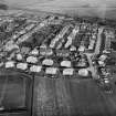 Markinch, general view, showing Landel Street and Markinch Station.  Oblique aerial photograph taken facing east.