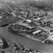 Alexander Stephens and Sons, Linthouse Shipbuilding Yard, Holmfauld Road, Glasgow.  Oblique aerial photograph taken facing north-east.