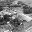 Newmill Foundry, Elgin.  Oblique aerial photograph taken facing east.