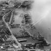 Dundee, general view, showing Camperdown, Victoria and King William IV Docks.  Oblique aerial photograph taken facing east.