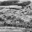 Forres, general view, showing St Laurence Parish Church and Burngreen Lane Woollen Mill.  Oblique aerial photograph taken facing east.