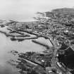 Macduff, general view, showing Macduff Harbour and Princess Royal Basin.  Oblique aerial photograph taken facing east.