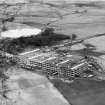 Arrol-Aster Car Factory, Heathhall, Dumfries.  Oblique aerial photograph taken facing north. This image has been produced from a damaged negative.