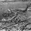 Linlithgow, general view, showing Linlithgow Palace, St Michael's Church and Loch.  Oblique aerial photograph taken facing north.