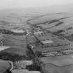 Moffat, general view, showing Old Edinburgh Road and River Annan.  Oblique aerial photograph taken facing north.