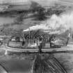 Carron Co. Iron Works, Stenhouse Road, Larbert.  Oblique aerial photograph taken facing north.