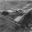 Refuse Destruction and Electric Works, Helen Street, Govan, Glasgow.  Oblique aerial photograph taken facing east.