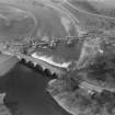 Clyde Bridge, between Hamilton and Motherwell, under construction.  Oblique aerial photograph taken facing north-west.