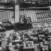 Waverley Station and North British Hotel, North Bridge, Edinburgh.  Oblique aerial photograph taken facing south.