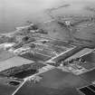 Granton Gasworks, Edinburgh.  Oblique aerial photograph taken facing north-east.