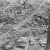 Bathgate, general view, showing St David's Church and North Bridge Street.  Oblique aerial photograph taken facing north-east.