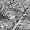 Bathgate, general view, showing St John's Church and Mid Street.  Oblique aerial photograph taken facing north-west.  