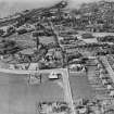 Bo'ness, general view, showing Craigmailen United Free Church and Town Hall and Carnegie Library.  Oblique aerial photograph taken facing north.