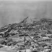 Bo'ness, general view, showing Town Hall and Carnegie Library and Bo'ness Harbour.  Oblique aerial photograph taken facing north.