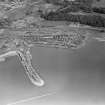 John Denholm and Co. Timber Yard and Sawmill, Corbiehall, Bo'ness.  Oblique aerial photograph taken facing south-east.