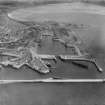 Burntisland, general view, showing Burntisland Harbour and East Dock.  Oblique aerial photograph taken facing north-east.