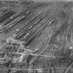 Queen's Dock and Prince's Dock, Glasgow.  Oblique aerial photograph taken facing west.