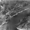 Glasgow, general view, showing Upper Clyde Shipbuilding Yard and Meadowside Quay.  Oblique aerial photograph taken facing east.  This image has been produced from a damaged negative.