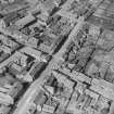 Lochgelly, general view, showing Bank Street and Main Street junction.  Oblique aerial photograph taken facing north-east.  This image has been produced from a damaged negative.