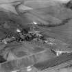 Minto Colliery, Auchterderran.  Oblique aerial photograph taken facing north.  This image has been produced from a damaged negative.