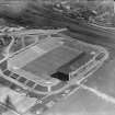 Murrayfield Rugby Football Ground, Roseburn Street, Edinburgh.  Oblique aerial photograph taken facing south-east.  This image has been produced from a damaged negative.
